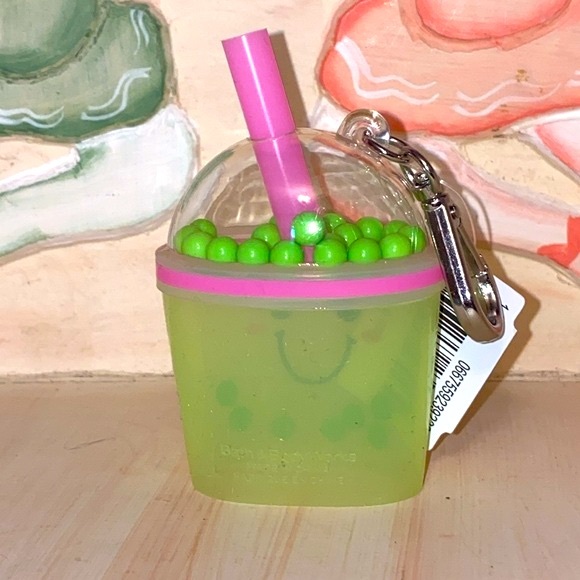 ADORABLE BUBBLE TEA GREEN SMILEY FACE WITH BUBBLES - Picture 4 of 5